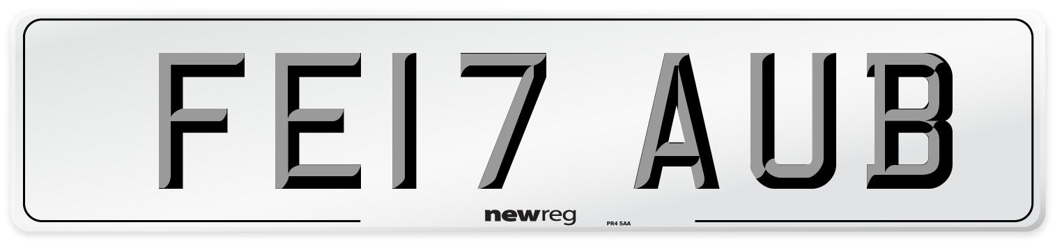 FE17 AUB Number Plate from New Reg